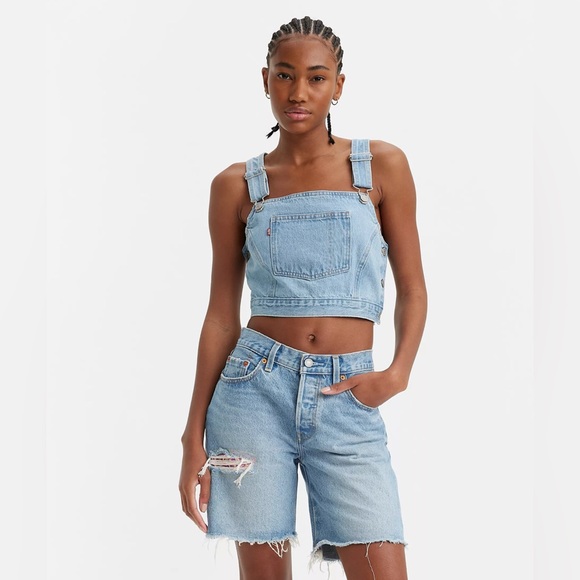 Shellsea Levi's Classic Blue Denim Overall - Picture 1 of 7